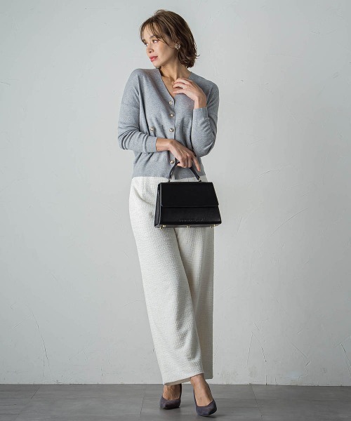 Viaggio Blu（ビアッジョブルー）の「ラメツイードジャージパンツ（その他パンツ・レディース・ネイビー/オフホワイト・M/S/L）」の13枚目の写真