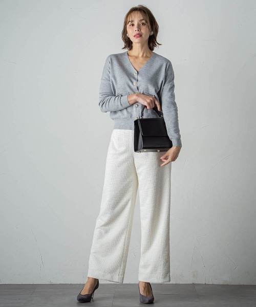 Viaggio Blu（ビアッジョブルー）の「ラメツイードジャージパンツ（その他パンツ・レディース・ネイビー/オフホワイト・M/S/L）」の11枚目の写真