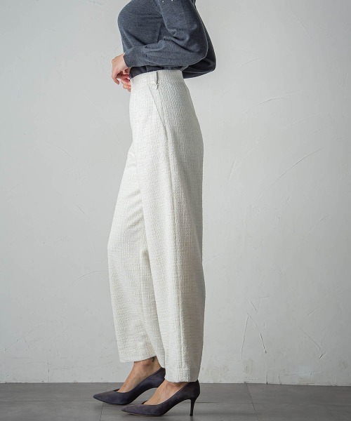 Viaggio Blu（ビアッジョブルー）の「ラメツイードジャージパンツ（その他パンツ・レディース・ネイビー/オフホワイト・M/S/L）」の20枚目の写真