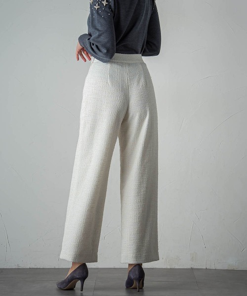 Viaggio Blu（ビアッジョブルー）の「ラメツイードジャージパンツ（その他パンツ・レディース・ネイビー/オフホワイト・M/S/L）」の19枚目の写真