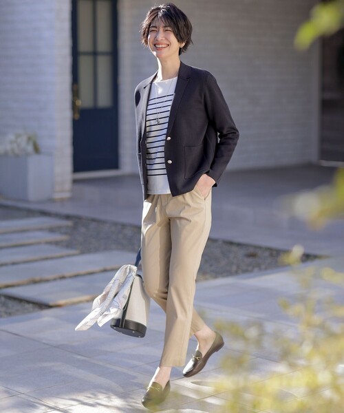J.PRESS Ladies（J.プレス レディス）の「バスクボーダー カットソー（Tシャツ/カットソー・レディース・ネイビー系1/ベージュ系1/ピンク系1・SMALL）」の6枚目の写真