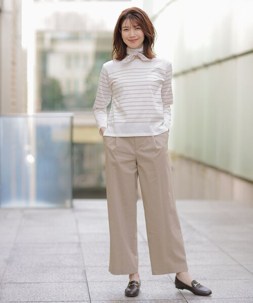 J.PRESS Ladies（J.プレス レディス）の「バスクボーダー カットソー（Tシャツ/カットソー・レディース・ネイビー系1/ベージュ系1/ピンク系1・SMALL）」の8枚目の写真