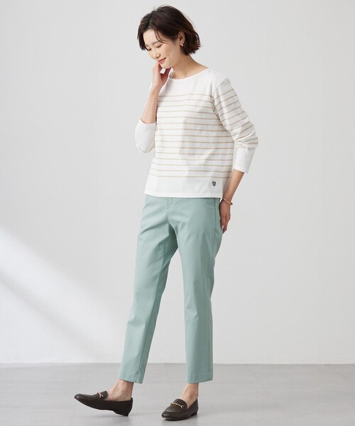 J.PRESS Ladies（J.プレス レディス）の「バスクボーダー カットソー（Tシャツ/カットソー・レディース・ネイビー系1/ベージュ系1/ピンク系1・SMALL）」の11枚目の写真