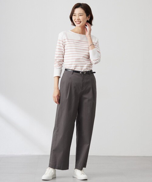 J.PRESS Ladies（J.プレス レディス）の「バスクボーダー カットソー（Tシャツ/カットソー・レディース・ネイビー系1/ベージュ系1/ピンク系1・SMALL）」の13枚目の写真