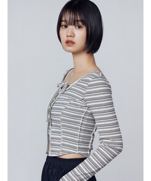 EMODA（エモダ）の「カットツインセット（Tシャツ/カットソー・レディース・ブラック/その他/グレー/その他1・FREE）」の6枚目の写真