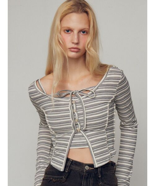 EMODA（エモダ）の「カットツインセット（Tシャツ/カットソー・レディース・ブラック/その他/グレー/その他1・FREE）」の17枚目の写真