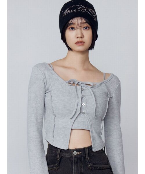 EMODA（エモダ）の「カットツインセット（Tシャツ/カットソー・レディース・ブラック/その他/グレー/その他1・FREE）」の21枚目の写真