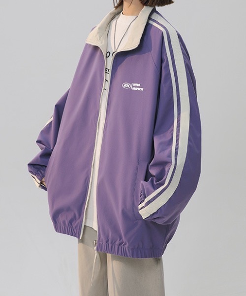lilful(リルフル)の「リバーシブルスタンドジップラインナイロンブルゾン(ブルゾン・レディース・ブラック/ミント/パープル/ブラウン/グリーン・M/L)」の1枚目の写真