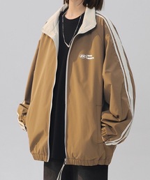 リバーシブルスタンドジップラインナイロンブルゾン