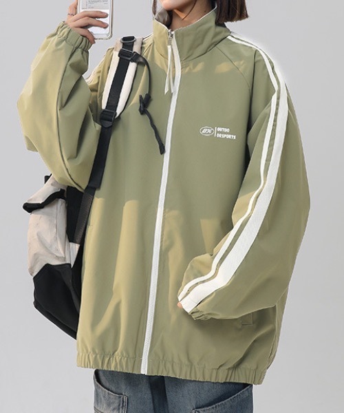 lilful(リルフル)の「リバーシブルスタンドジップラインナイロンブルゾン(ブルゾン・レディース・ブラック/ミント/パープル/ブラウン/グリーン・M/L)」の4枚目の写真