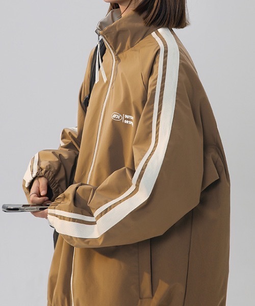 lilful(リルフル)の「リバーシブルスタンドジップラインナイロンブルゾン(ブルゾン・レディース・ブラック/ミント/パープル/ブラウン/グリーン・M/L)」の9枚目の写真