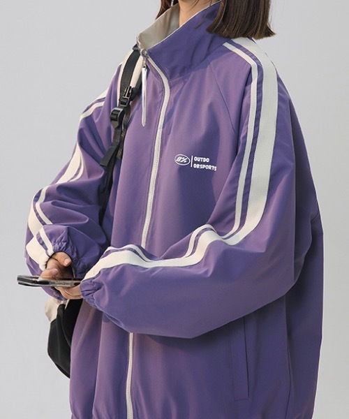 lilful(リルフル)の「リバーシブルスタンドジップラインナイロンブルゾン(ブルゾン・レディース・ブラック/ミント/パープル/ブラウン/グリーン・M/L)」の19枚目の写真