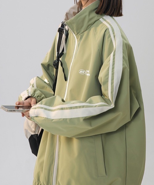 lilful(リルフル)の「リバーシブルスタンドジップラインナイロンブルゾン(ブルゾン・レディース・ブラック/ミント/パープル/ブラウン/グリーン・M/L)」の14枚目の写真