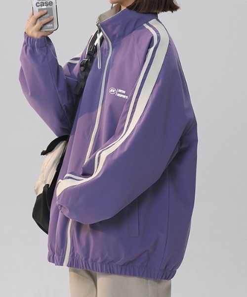 lilful(リルフル)の「リバーシブルスタンドジップラインナイロンブルゾン(ブルゾン・レディース・ブラック/ミント/パープル/ブラウン/グリーン・M/L)」の20枚目の写真