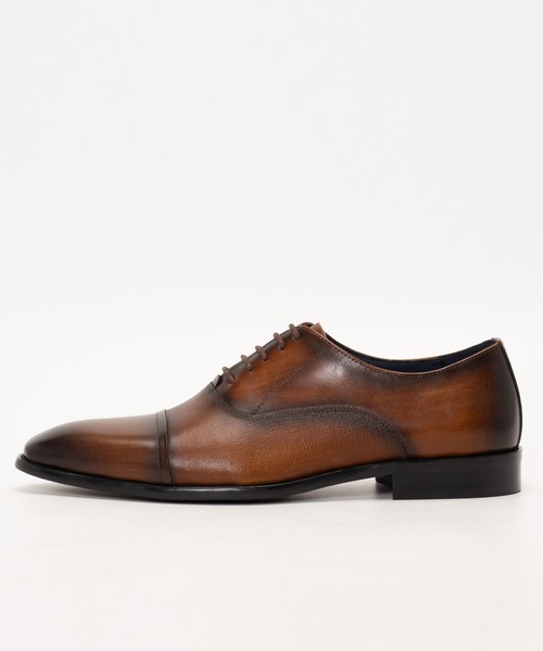 LUCIUS(ルシウス)の「ストレートチップ レザー ドレスシューズ 素材コンビ / 内羽根(ドレスシューズ・メンズ・ブラウン/ブラック・45/44/43/42/41/40)」の1枚目の写真
