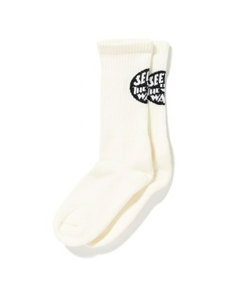 MAGIC NUMBER（マジック ナンバー）の「【MAGIC NUMBER】 SEE YOU IN THE WATER XV SOCKS シーユーインザウォーターXVソックス（ソックス/靴下・メンズ・グレー/ホワイト×ブラック/ブラック×レッド・FREE）」の2枚目の写真