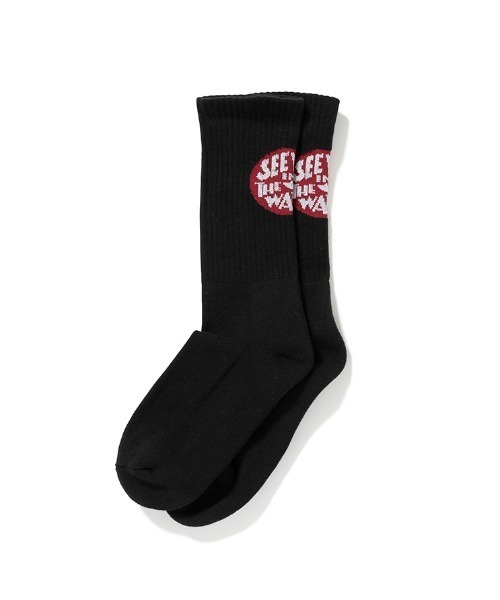 MAGIC NUMBER（マジック ナンバー）の「【MAGIC NUMBER】 SEE YOU IN THE WATER XV SOCKS シーユーインザウォーターXVソックス（ソックス/靴下・メンズ・グレー/ホワイト×ブラック/ブラック×レッド・FREE）」の3枚目の写真