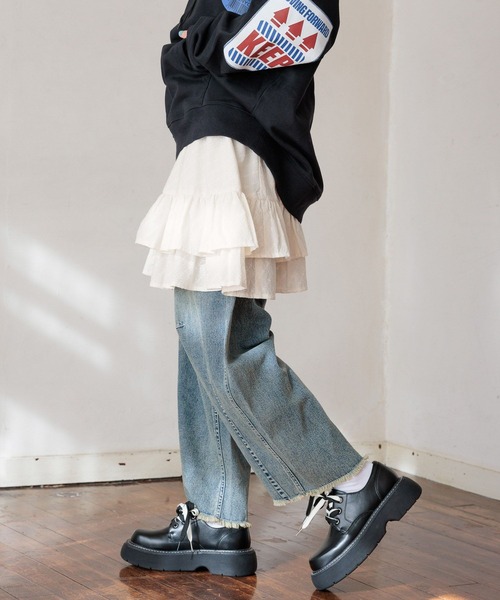 wiyuページ キリュウゾメギャザースカート