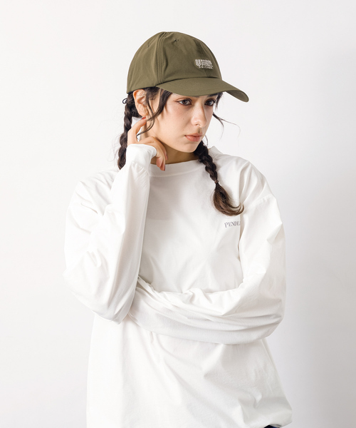 UNIVERSAL OVERALL（ユニバーサルオーバーオール）の「【UNIVERSALOVERALL / ユニバーサルオーバーオール】SHADAN/ロングバイザーキャップ（キャップ・メンズ・ベージュ/カーキ/チャコールグレー/ブラック・フリー）」の6枚目の写真