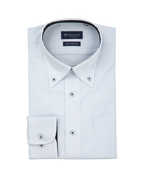 TOKYO SHIRTS(トウキョウシャツ)の「超形態安定ノーアイロン ボタンダウン 長袖ビジネスワイシャツ(ビジネスシャツ・メンズ・ライトブルー・首回り39cm-裄丈80cm/首回り39cm-裄丈84cm/首回り41cm-裄丈82cm/首回り41cm-裄丈86cm/首回り42cm-裄丈82cm/首回り43cm-裄丈86cm/首回り37cm-裄丈80cm/首回り37cm-裄丈84cm/首回り42cm-裄丈86cm/首回り43cm-裄丈82cm)」の1枚目の写真