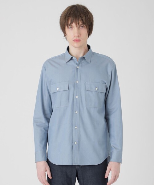 BLACK LABEL CRESTBRIDGE(ブラックレーベル・クレストブリッジ)の「デニムライクシャドーチェックシャツ(シャツ/ブラウス・メンズ・ホワイト系その他/ネイビー/ブルー系その他2・M/L/XL/S)」の3枚目の写真