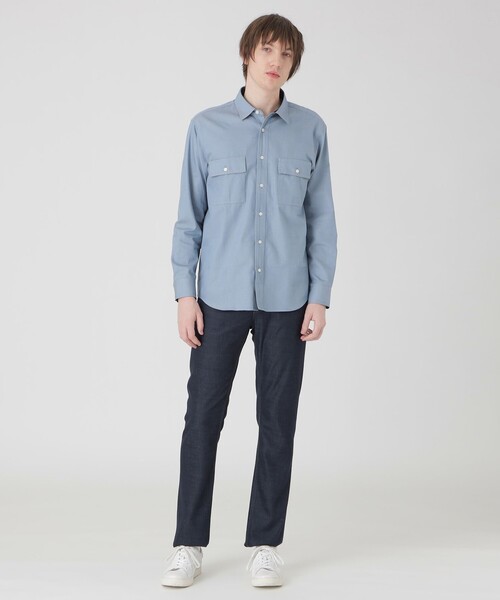 BLACK LABEL CRESTBRIDGE(ブラックレーベル・クレストブリッジ)の「デニムライクシャドーチェックシャツ(シャツ/ブラウス・メンズ・ホワイト系その他/ネイビー/ブルー系その他2・M/L/XL/S)」の9枚目の写真