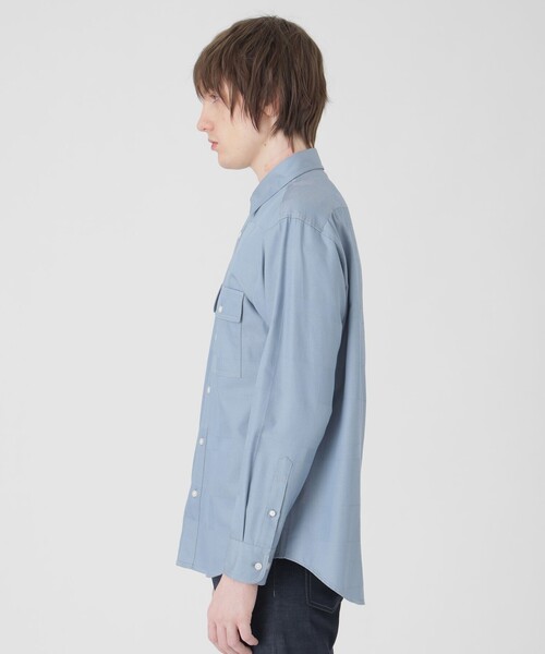 BLACK LABEL CRESTBRIDGE(ブラックレーベル・クレストブリッジ)の「デニムライクシャドーチェックシャツ(シャツ/ブラウス・メンズ・ホワイト系その他/ネイビー/ブルー系その他2・M/L/XL/S)」の10枚目の写真