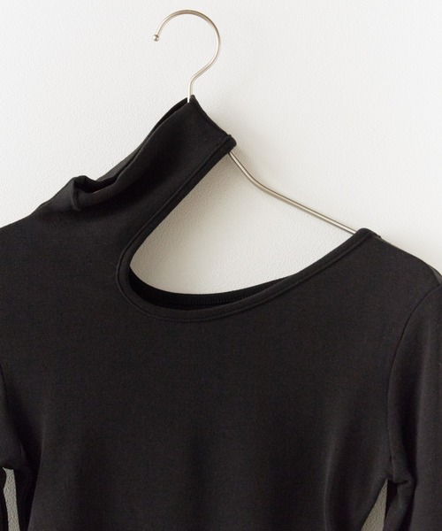 BLANK (ブランク)の「▲One Shoulder Gather Toops /ワンショルダーギャザートップス 夏物 夏服(Tシャツ/カットソー・レディース・ナチュラル/グレー/ブラック/ブラウン/ホワイト・FREE)」の6枚目の写真