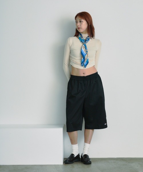 BLANK (ブランク)の「▲One Shoulder Gather Toops /ワンショルダーギャザートップス 夏物 夏服(Tシャツ/カットソー・レディース・ナチュラル/グレー/ブラック/ブラウン/ホワイト・FREE)」の15枚目の写真