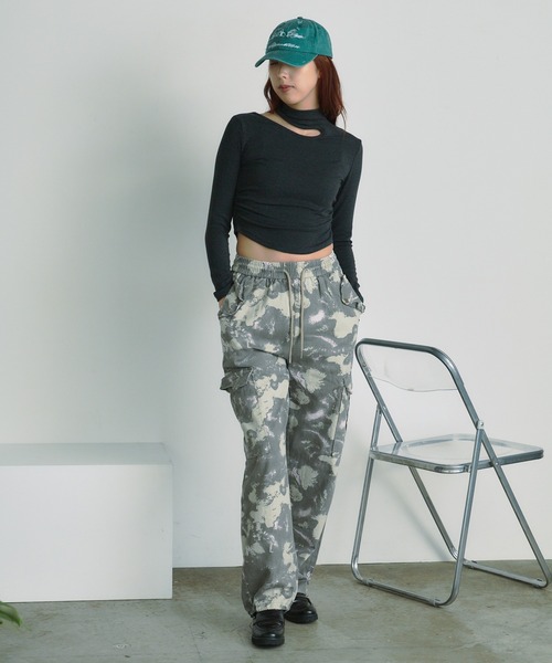 BLANK (ブランク)の「▲One Shoulder Gather Toops /ワンショルダーギャザートップス 夏物 夏服(Tシャツ/カットソー・レディース・ナチュラル/グレー/ブラック/ブラウン/ホワイト・FREE)」の22枚目の写真