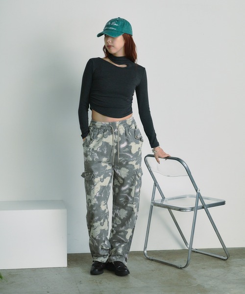 BLANK (ブランク)の「▲One Shoulder Gather Toops /ワンショルダーギャザートップス 夏物 夏服(Tシャツ/カットソー・レディース・ナチュラル/グレー/ブラック/ブラウン/ホワイト・FREE)」の21枚目の写真