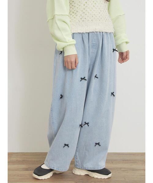 Samansa Mos2（サマンサ モスモス）の「リボンイージーパンツ（その他パンツ・レディース・チャコールグレー/オフホワイト/サックスブルー/ベージュ・F）」の16枚目の写真