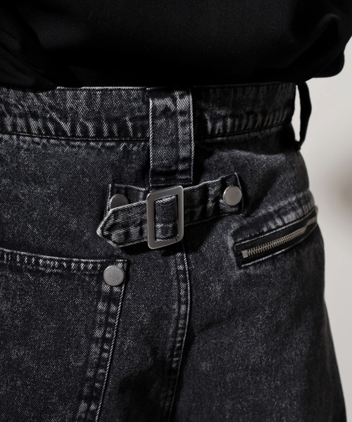 RE730(アールイーセブンサーティー)の「10oz belt design denim pants / ベルトデザイン デニムパンツ unisex(デニムパンツ・メンズ・グレー/ブラック・XL/L/M)」の10枚目の写真