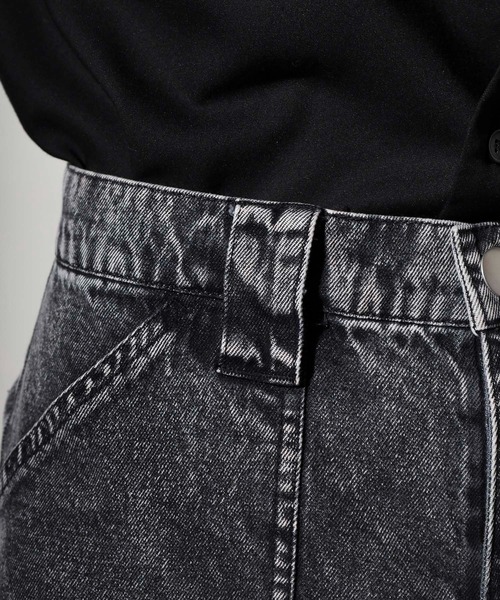 RE730(アールイーセブンサーティー)の「10oz belt design denim pants / ベルトデザイン デニムパンツ unisex(デニムパンツ・メンズ・グレー/ブラック・XL/L/M)」の5枚目の写真