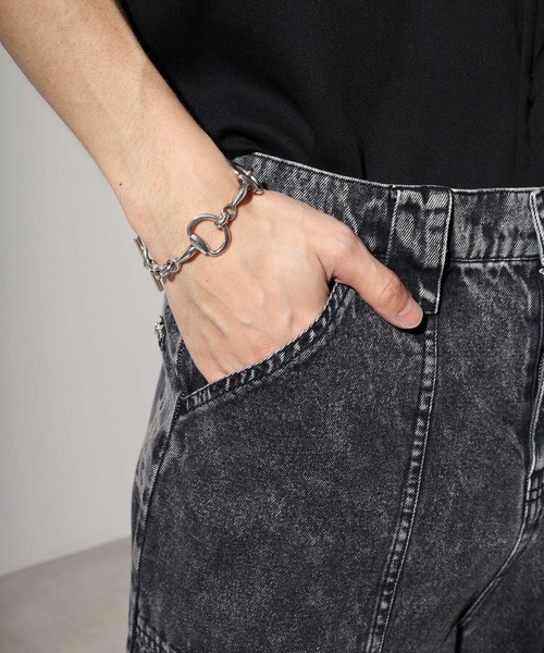 RE730(アールイーセブンサーティー)の「10oz belt design denim pants / ベルトデザイン デニムパンツ unisex(デニムパンツ・メンズ・グレー/ブラック・XL/L/M)」の4枚目の写真