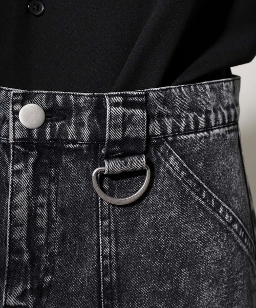 RE730(アールイーセブンサーティー)の「10oz belt design denim pants / ベルトデザイン デニムパンツ unisex(デニムパンツ・メンズ・グレー/ブラック・XL/L/M)」の6枚目の写真