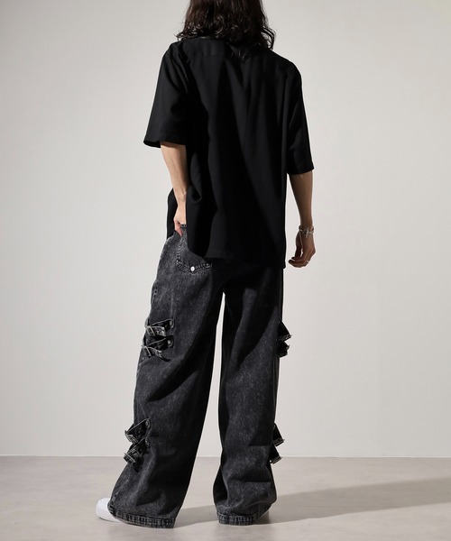 ベルトデザインツイルパンツ ベルトデザインツイルパンツ 10oz belt design denim pants