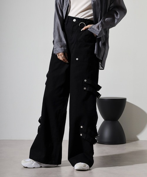 RE730(アールイーセブンサーティー)の「10oz belt design denim pants / ベルトデザイン デニムパンツ unisex(デニムパンツ・メンズ・グレー/ブラック・XL/L/M)」の11枚目の写真