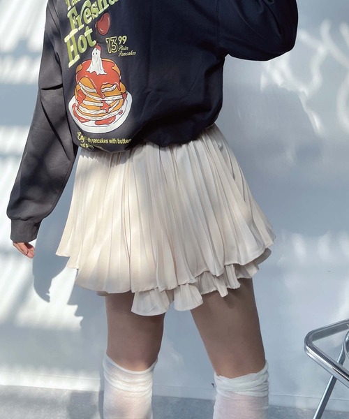 AS KNOW AS plus（アズノゥアズプラス）の「●プリーツフレアキュロット（その他パンツ・レディース・ブラック/アイボリー・FREE）」の11枚目の写真