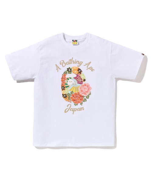 A BATHING APE(アベイシングエイプ)の「JAPANESE PEONY TEE(Tシャツ/カットソー・メンズ・ホワイト/ブラック・MEDIUM/SMALL/LARGE/XXX-LARGE/X-LARGE/XX-LARGE)」の2枚目の写真
