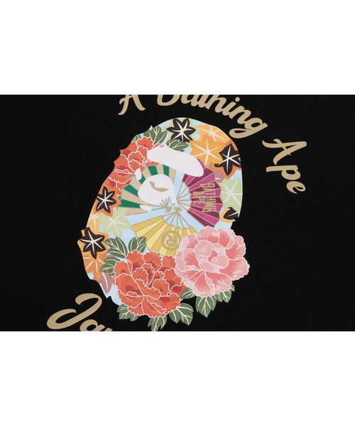 A BATHING APE(アベイシングエイプ)の「JAPANESE PEONY TEE(Tシャツ/カットソー・メンズ・ホワイト/ブラック・MEDIUM/SMALL/LARGE/XXX-LARGE/X-LARGE/XX-LARGE)」の4枚目の写真