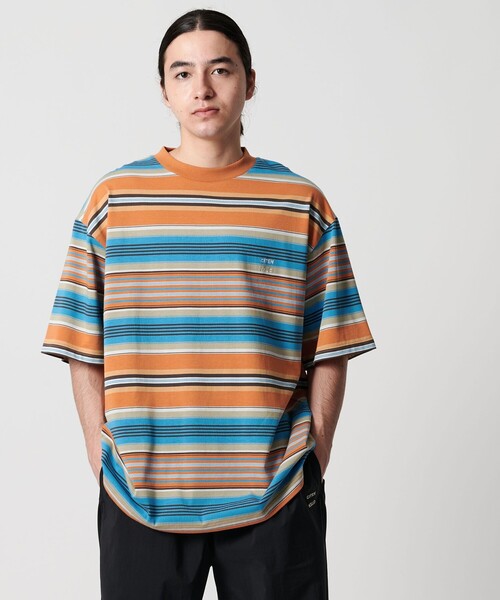 Tシャツ・カットソー MULTICOLOR COTTON SHIRT CITEN＞カリフォルニアボーダーTシャツ（Tシャツ/カットソー