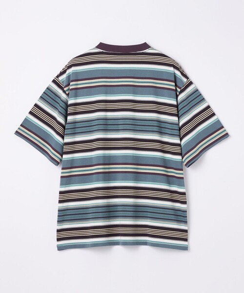 CITEN（シテン）の「＜CITEN＞カリフォルニアボーダーTシャツ（Tシャツ/カットソー・メンズ・ダークブラウン/ライトブルー/ライム/オレンジ・S/M/L）」の17枚目の写真