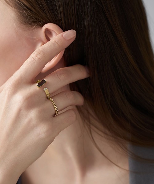 煌く♪*4℃*The Tidal Collection K10イエローゴールド リング The Tidal】K10イエローゴールド リング（リング）｜4