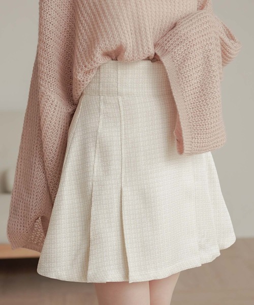 Ambre Neige(アンブルネージュ)の「tweed skirt pants / ツイードスカパン(スカート・レディース・アイボリー/ブラック・FREE)」の4枚目の写真