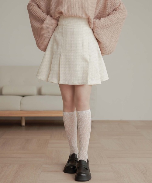 Ambre Neige(アンブルネージュ)の「tweed skirt pants / ツイードスカパン(スカート・レディース・アイボリー/ブラック・FREE)」の7枚目の写真