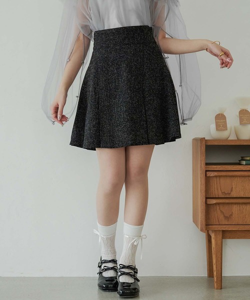 Ambre Neige(アンブルネージュ)の「tweed skirt pants / ツイードスカパン(スカート・レディース・アイボリー/ブラック・FREE)」の10枚目の写真