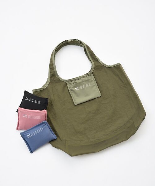 BRUNO（ブルーノ）の「ポケッタブルエコバッグM（トートバッグ・レディース・ブラック/カーキ/ピンク/グレー系その他・ﾌﾘ-）」の7枚目の写真