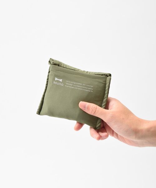 BRUNO（ブルーノ）の「ポケッタブルエコバッグM（トートバッグ・レディース・ブラック/カーキ/ピンク/グレー系その他・ﾌﾘ-）」の13枚目の写真