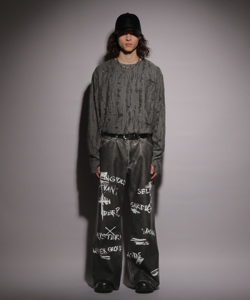 HARE(ハレ)の「【UNDERGROUND MODE SET UP対応】レタリングパンツ(HARE)(デニムパンツ・メンズ・ブラック系その他2/ブラック系その他・FREE)」の6枚目の写真